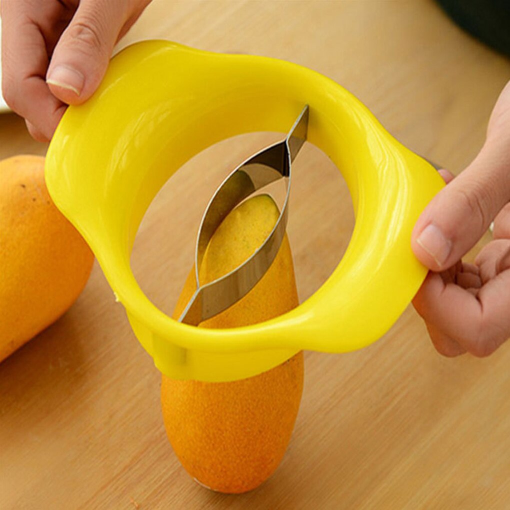 1pc de aço inoxidável manga corte cozinha criativa manga splitter frutas cozinha gadget acessórios pêssego slicer cortador