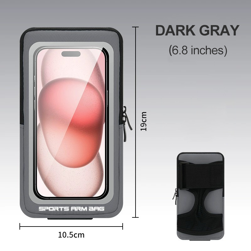 Bracciale sul telefono Borsa per cellulare Braccialetti da polso Borse Mp3 mp4 Porta cellulare sportivo Accessori per telefoni cellulari Donna sport: Argento