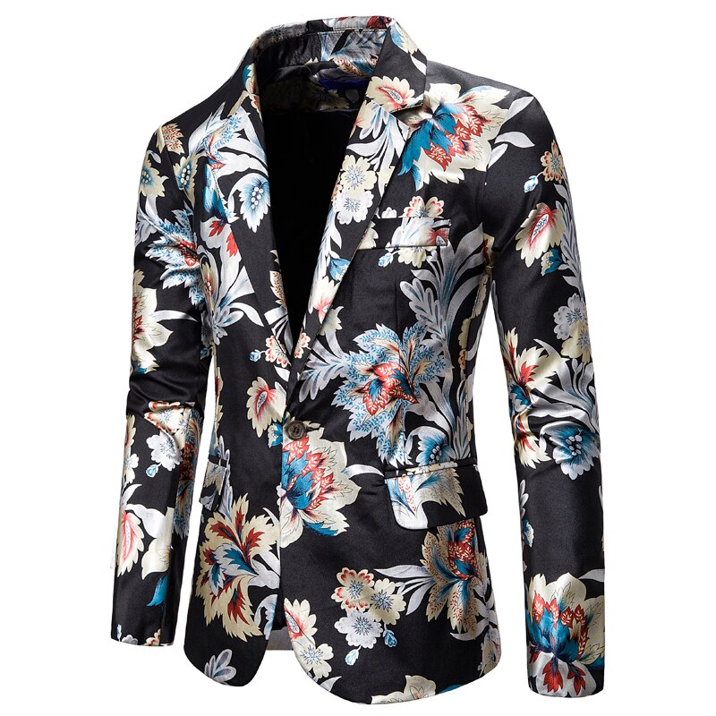 Bloemenprint colbert voor heren terno masculino pak blazers jassen traje hombre heren casual blazer grote en lange maten xxl