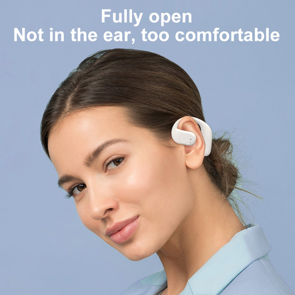 Ear hook business headphones, bluetooth compatible, 5.4 with hd microphone, open-ear headphones, waterproof hi-fi stereo earphones for sports
