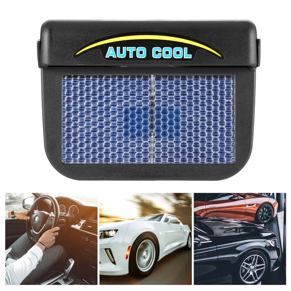 Solar Power Car Auto Air Vent Cool Fan Cooler Ventilation System Radiator Fan Exhaust Heat Fan Automobile Fan with Rubber