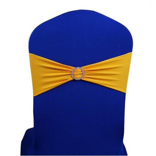 Couverture élastique avec nœuds papillon décoratifs | Boucle de dos, nœuds papillon, décoration de dos de chaise, article nœud pour fêtes de mariage,: Yellow1
