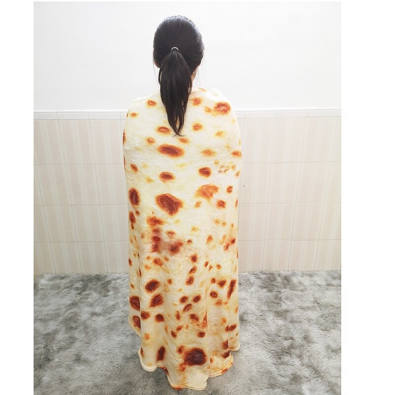 Pizza Tortilla Tortilla Blanket Pita Lavash soft blanket for bed wool sofa plaid plush bedspread Manta Burrito Koce