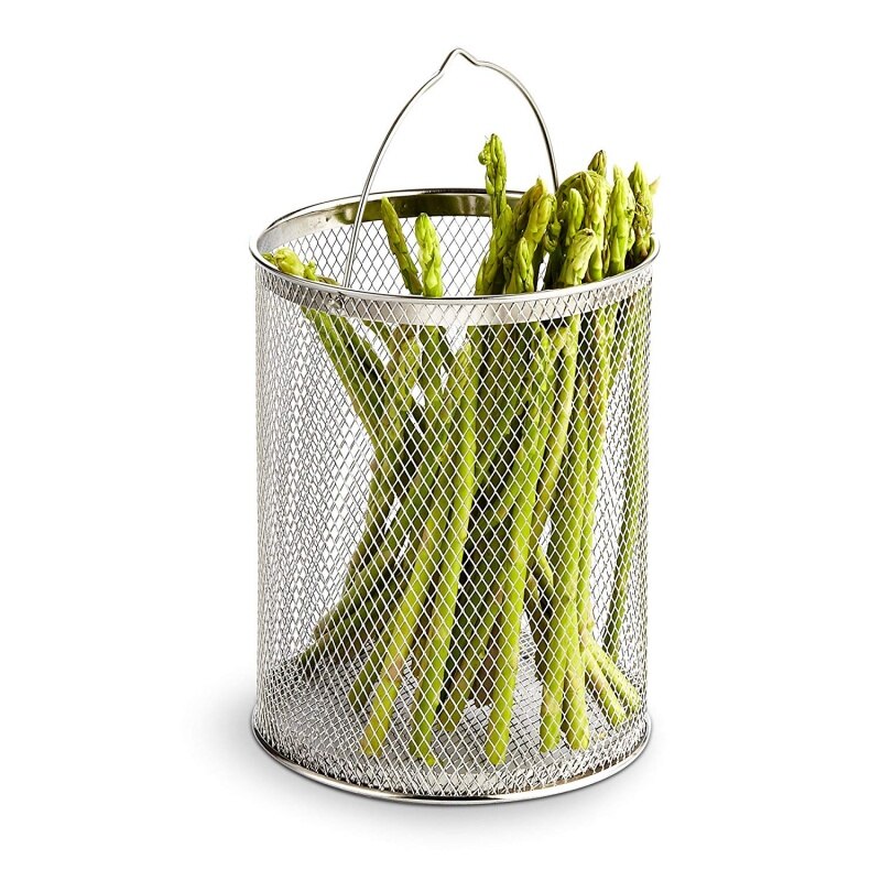Fissman 3.5L Asparagus pot with Glass Lid and 304 Stainless steel Steamer Basket