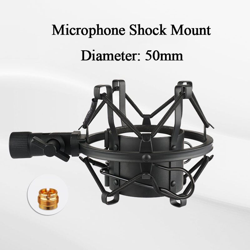Universal Microphone Shock Mount Holder Tripod Recording Studio Microphone Stand For Computer Condenser Bracket Mic Holder Stick: D