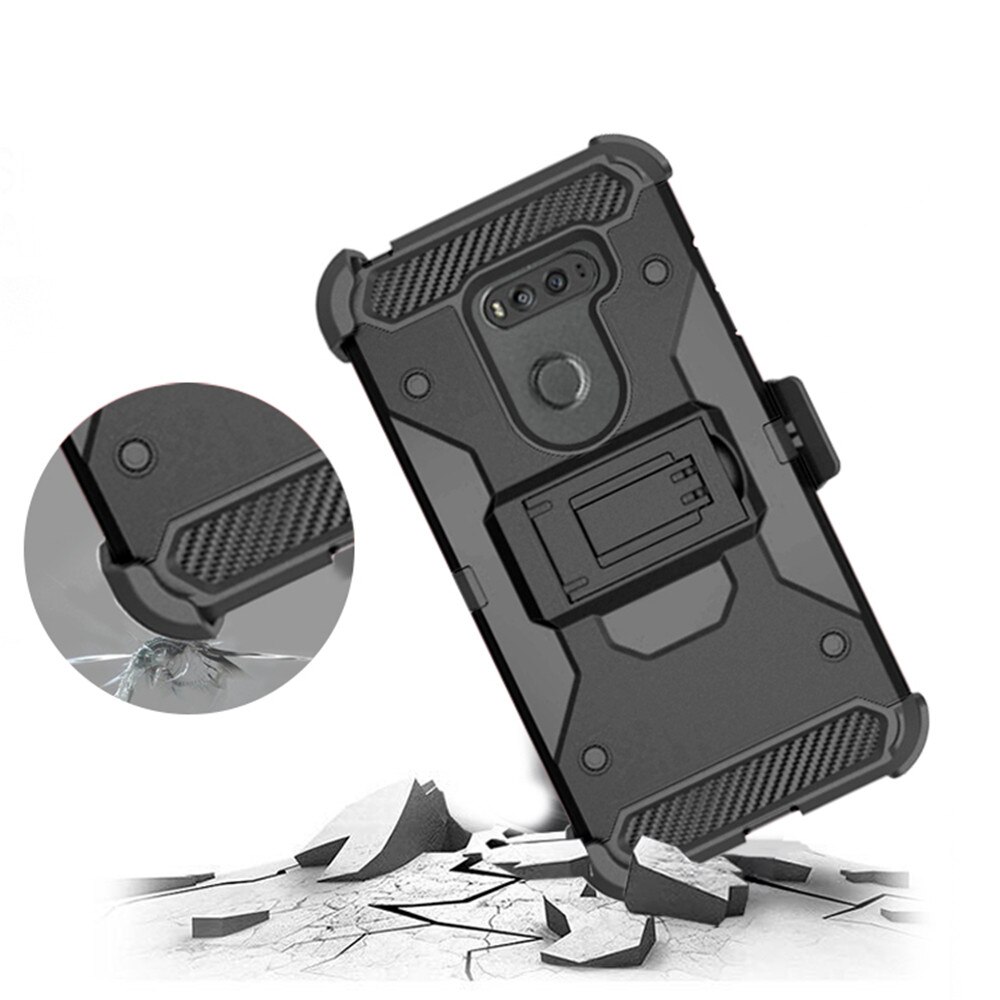 Heavy Duty Híbrido Caso Armadura Para LG V35 + ThinQ Impacto À Prova de Choque Clipe de Cinto Coldre de proteção Rígido Capa Para LG ThinQ V35
