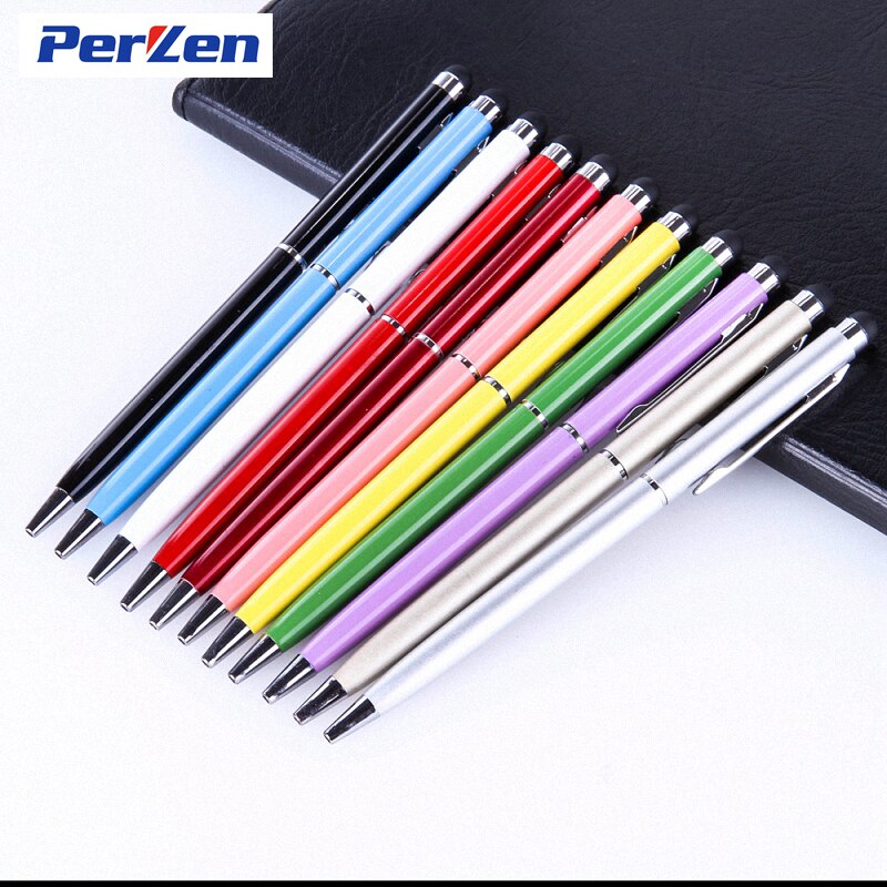 10 Stks/pak Universele 2 In 1 Touch Screen Stylus Pennen Voor Ipad Iphone Samsung Tablet/Alle Mobiele Telefoons/tablet Pc + Zip Bag