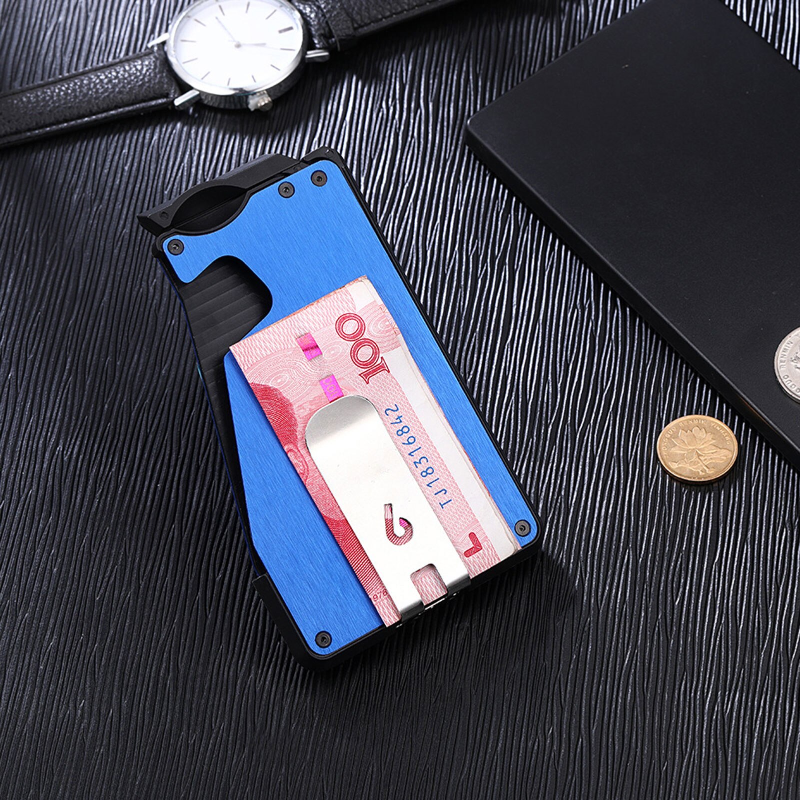 Aluminum Alloy Anti-magnetic Anti-static Bank Credit Card Case Clip Holder Box Bank Business Id Card Wallet