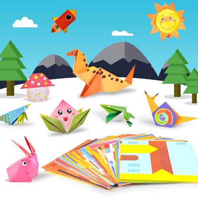 Livre d&#39;animaux de dessin animé Origami 3D, 54Pages, jouet pour enfants, bricolage, Art, bébé, apprentissage précoce, jouets éducatifs, pour bébés