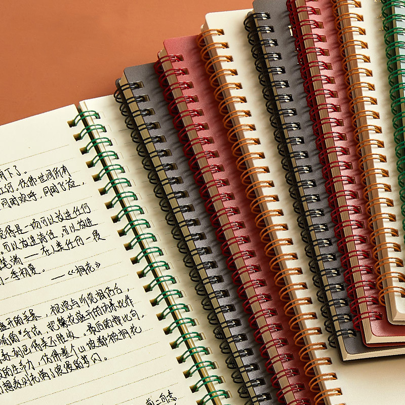 Retro A4/A5/B5 Spoel Notebook Morandi Dagboek Dagelijks Wekelijks Maandelijkse Planner Spiraal Notebook School Kantoorbenodigdheden
