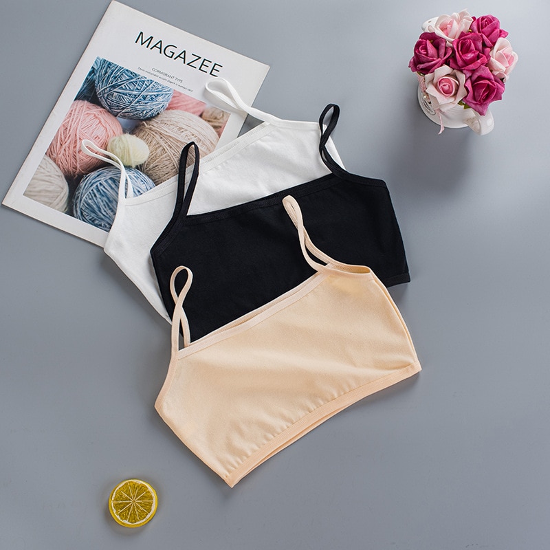 Sostén de entrenamiento para niñas, sujetador de chica joven de algodón, ropa interior para adolescentes de verano, ropa para pubertad