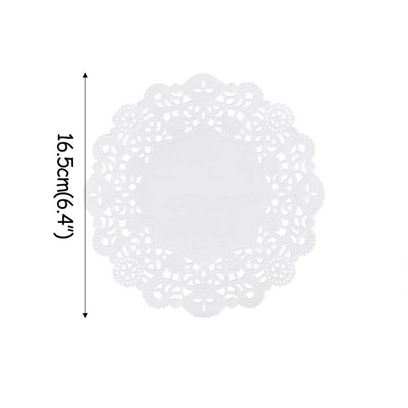 200pcs Wedding White Round Lace Laying Candy Placed Wedding Party Decoration Flower Confetti Cones Paper Cone Party Wrapper: style B