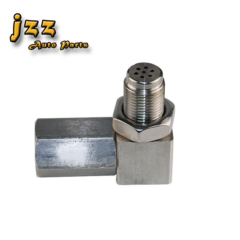 Jzz rustfrit stål universal  o2 ilt sensor afstandsstykke indeholder katalysator til bolt sensor møtrikker passer 90 grader