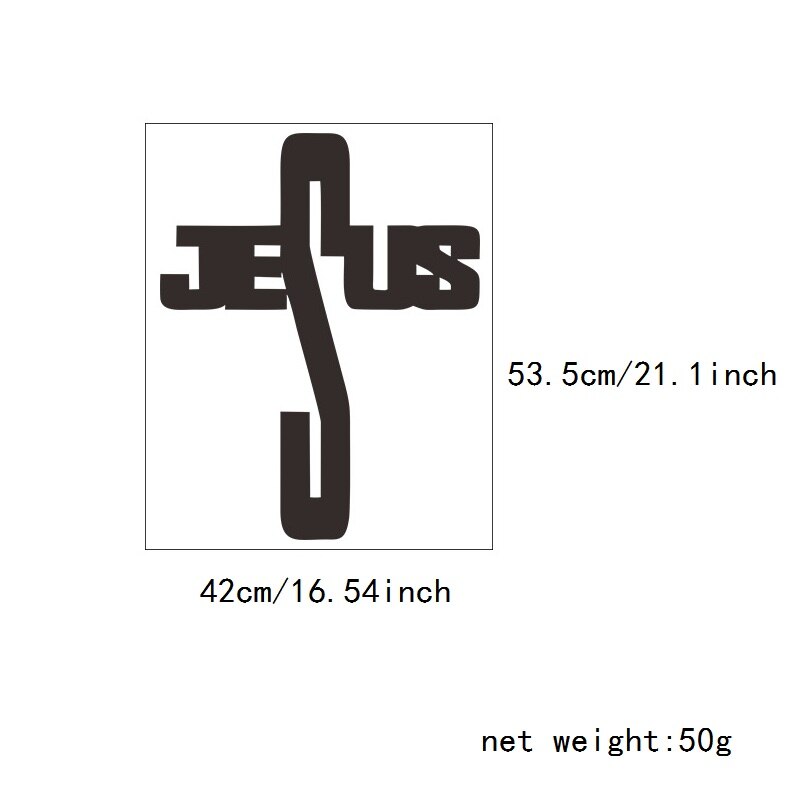 Accessoires voor huisdecoratie, handgemaakte jezus, christelijke kruis muursticker, gebedskruis, jezus kruis, huisdecoratie: Default Title