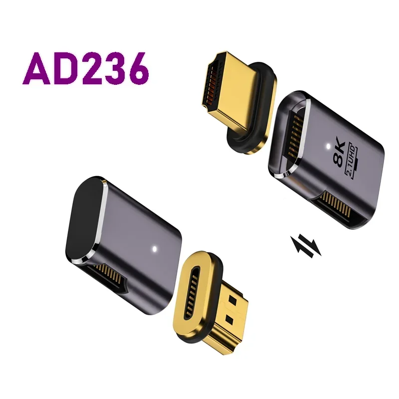 Adaptador magnético compatible con HDMI, 8K, 60HZ, extensor multivisor Vedio, componente divisor para Notebook, Macbook Pro Phone: Blanco