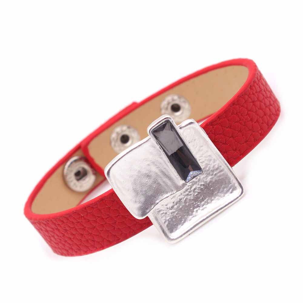 D&d charm zwarte leren armband voor dames, coole sluiting, polsbandjes, armbanden en bangles: 2