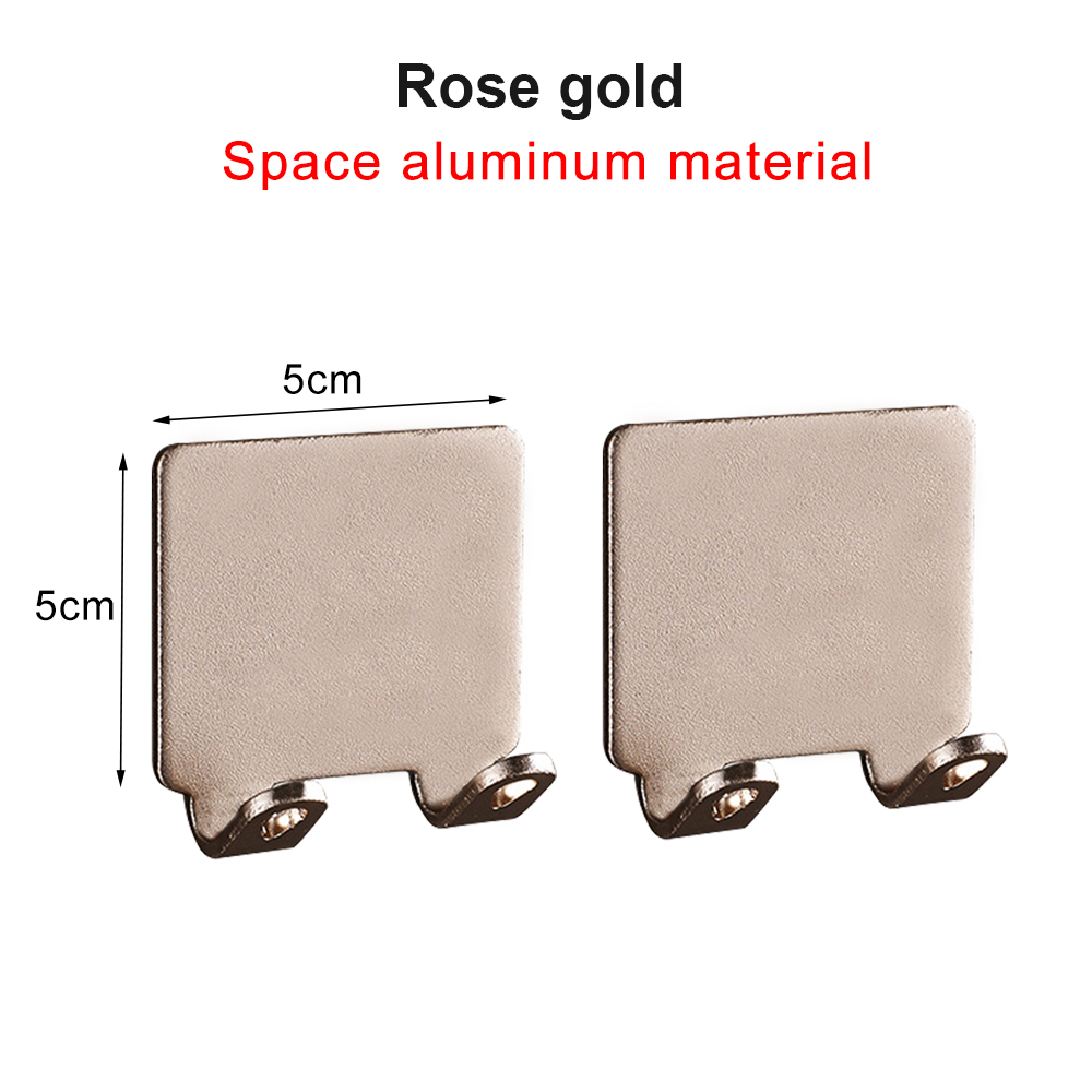 1/2/3Pcs Punch Gratis Scheren Scheermes Houder Mannen Scheren Scheerapparaat Opslag Haak Wandplank Badkamer Scheermes rek Muur Keuken Accessoires: A Rose Gold 2 PCS