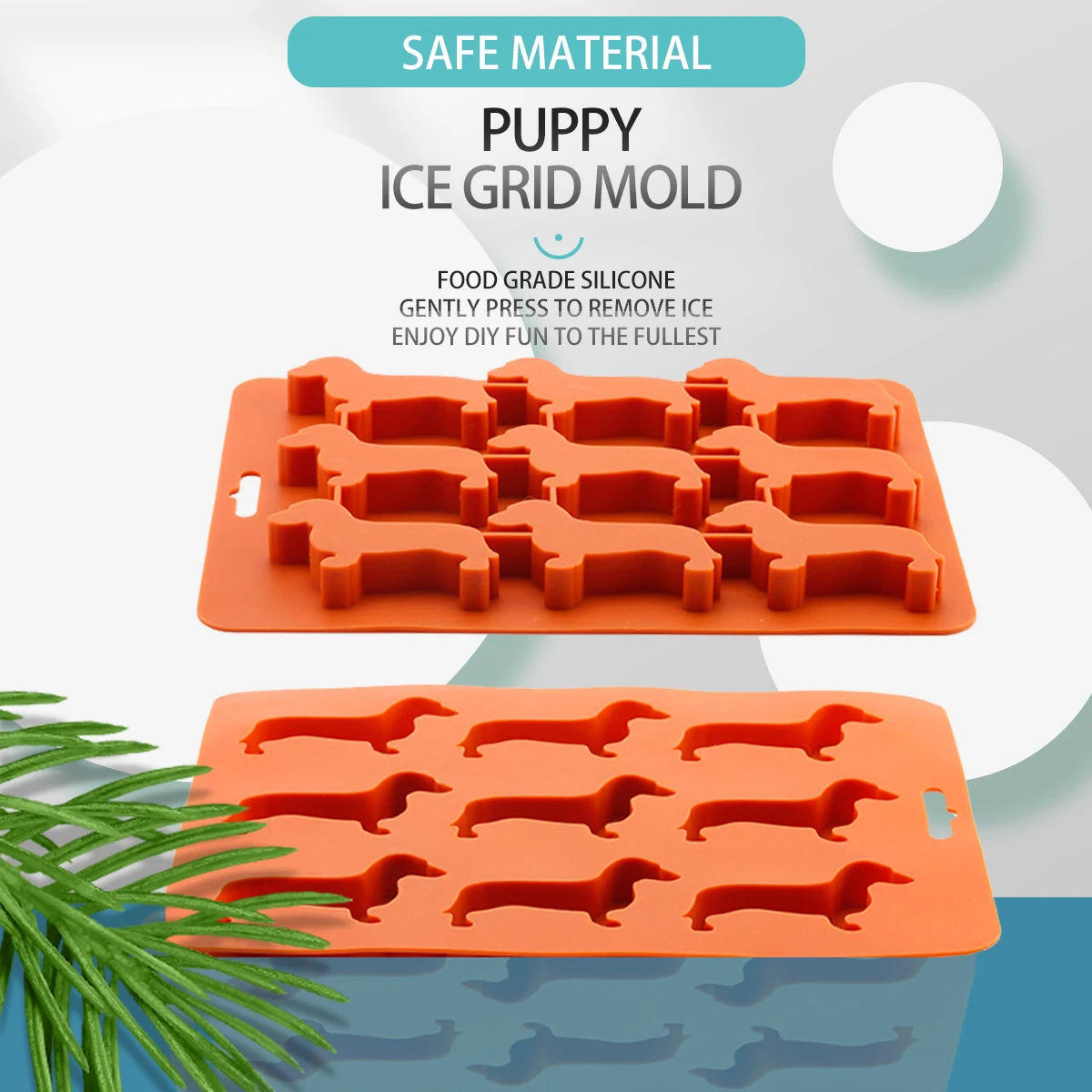Silicone Dachshund Puppy Shaped Ice Cube Chocolate Cookie Mold DIY Home Ice Tray Kitchen Tools silicone mold gadgets