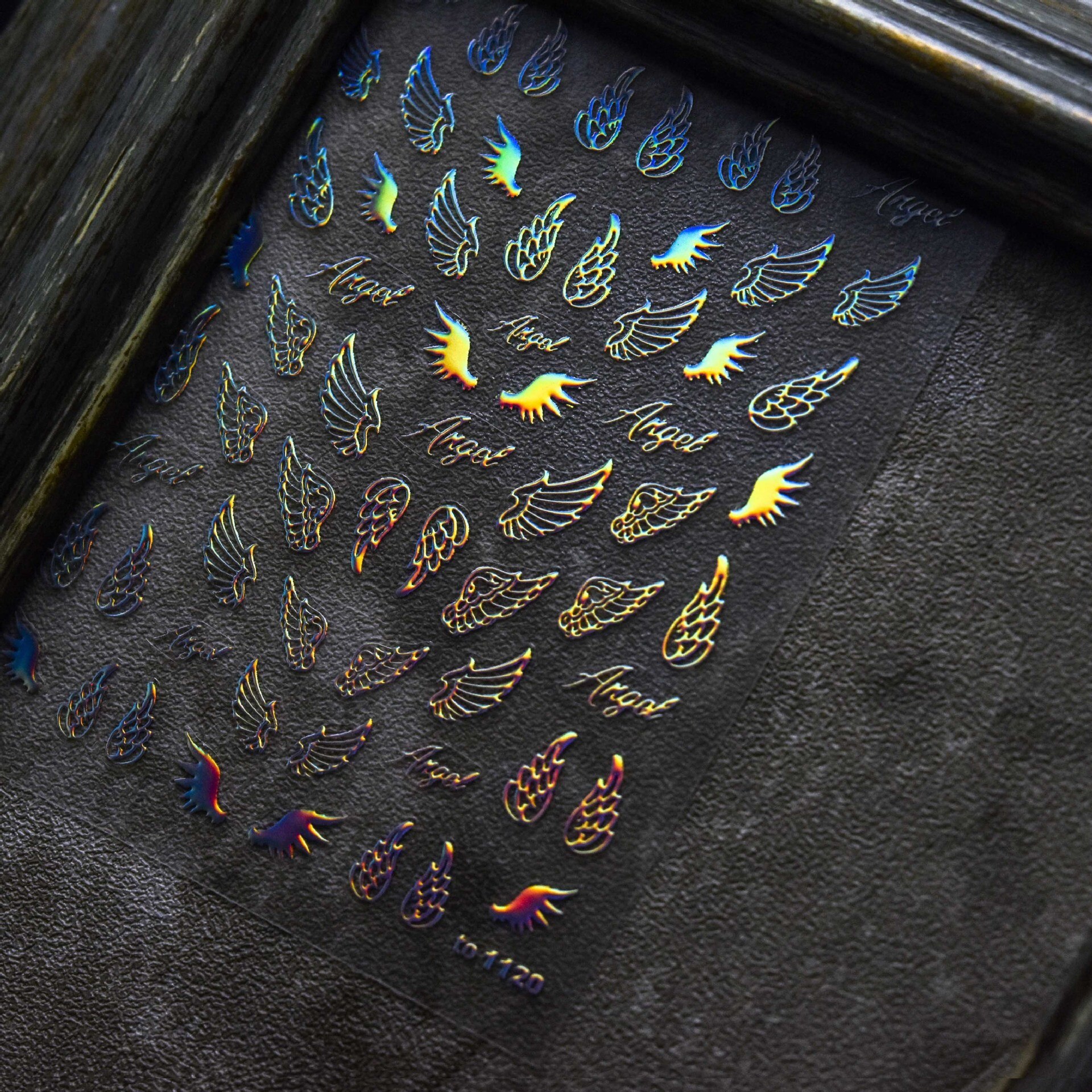 Pferd Sterne Mond 5D Geprägt Schmetterling Nagel Aufkleber Kunst Presse auf NäGel Decals Dekorationen Transfer Nagel Folie Manikübetreffend: 1120 Silber-