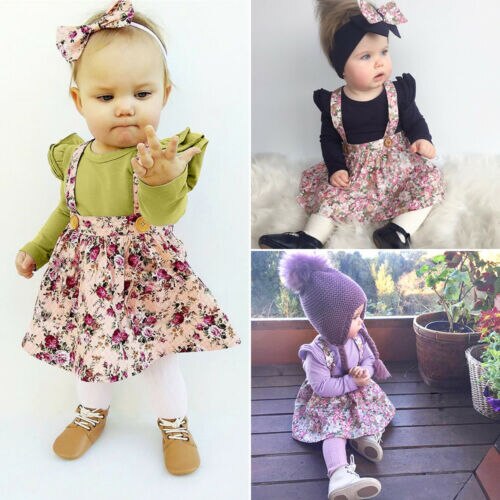 Prinses Bloemen Rok Algehele Peuter Baby Meisjes Bloemen Party Prinses Bib Jarretelle Rok Outfits