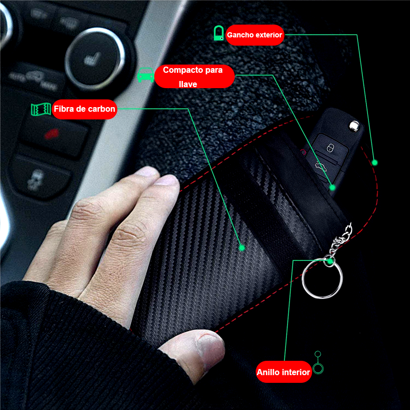 Car Key Case Bag Car Security Protection Pouch With Car RFID Signal Blocking, Anti-Theft Pouch, Anti-Hacking Case Blocker