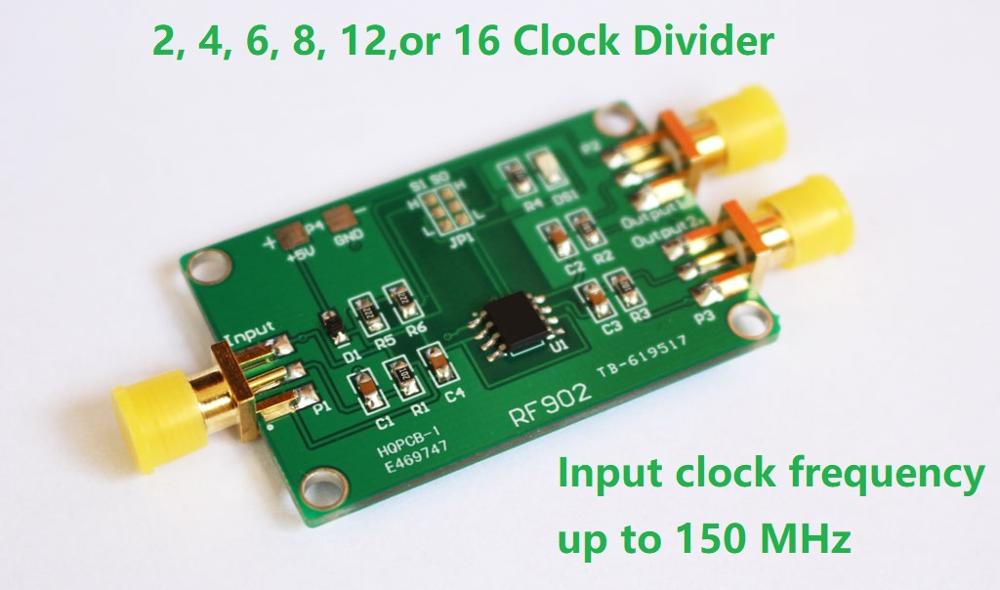 Klok Divider Module 2,4, 6,8, 12 of 16 Klok Divider input klok frequentie tot 150MHz
