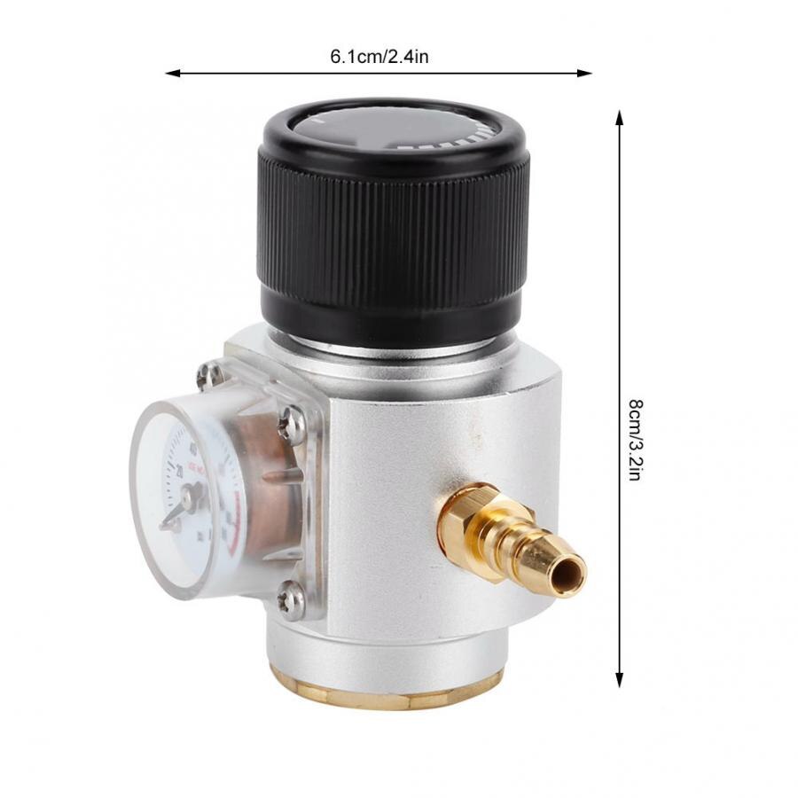 Magnetic Solenoid Check Valve Aquarium Adjustment Water Plant Fish Aquarium CO2 Mini Gas Regulator T21 * 4 Soda Pressure Gauge