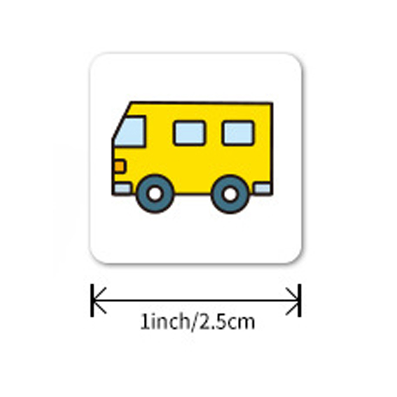 500 Stuks Cartoon Transport Auto Labels Stickers Kinderen Beloning Puzzel Stickers Verjaardagsfeestje Cadeau Decoratief Label Scrapbooking
