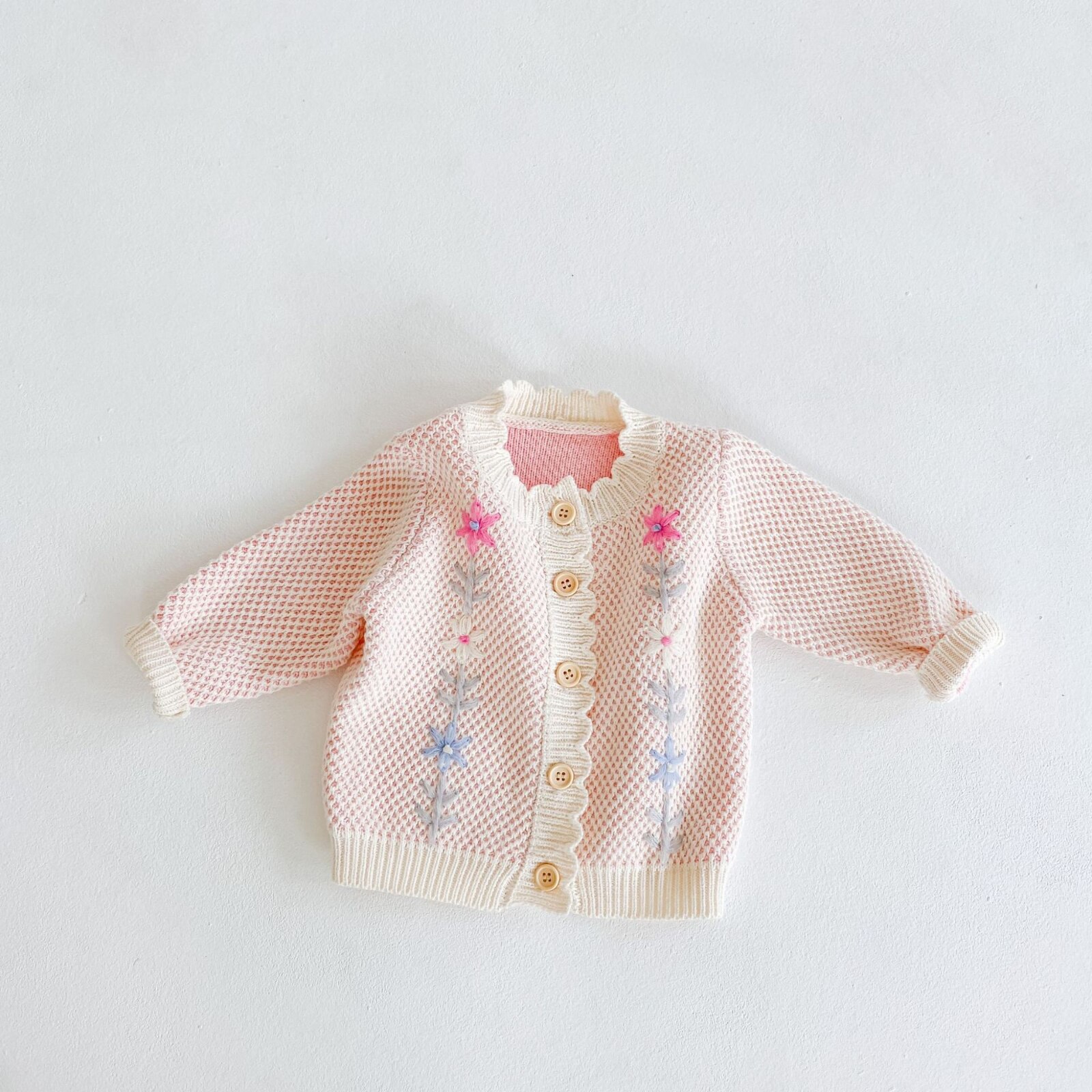 Koodykids Baby Girl Autumn Knitted Wool Sweater Coat Conjoined Sweater Baby Toddler Girls Spring Baby Girl Clothes Outfit 0-2: 24M