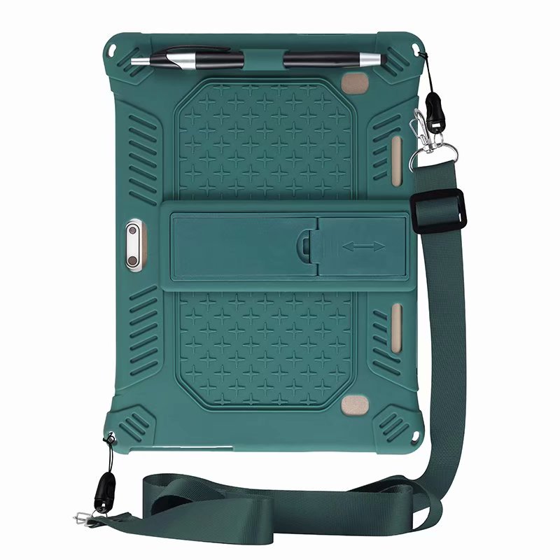 Nettbrettcovber universaletui 10 10.1 tommer for anry  x20 rs10 rs20 silikonbeskyttelsesdeksel + penn+stropp: Mørk grønn