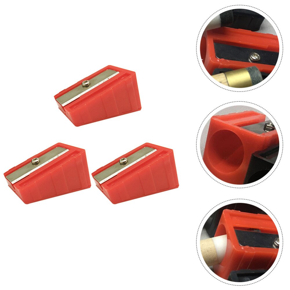 3 pces cue tip burnisher lápis apontador forma piscina ferramenta de reparo (cor aleatória): Default Title
