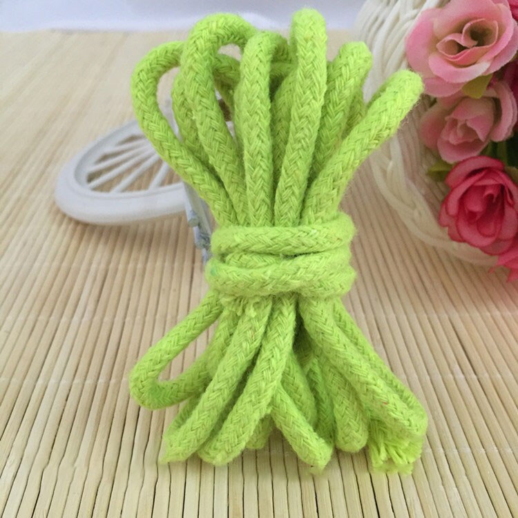Meetee 20M 5mm gewebte Baumwolle Seil 16 Stränge Feste Schnur für Hosen Taille Starken Seil Bekleidungs Handtasche DIY handwerk handgefertigt Zubehör: AppleGreen