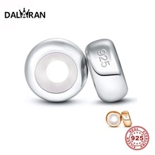 DALARAN 2 Pçs/lote 925 Sterling Silver Stopper Spacer Beads Charme Fit Diy Bracelet & Bangle Para Mulheres Autênticas Jóias Fazer