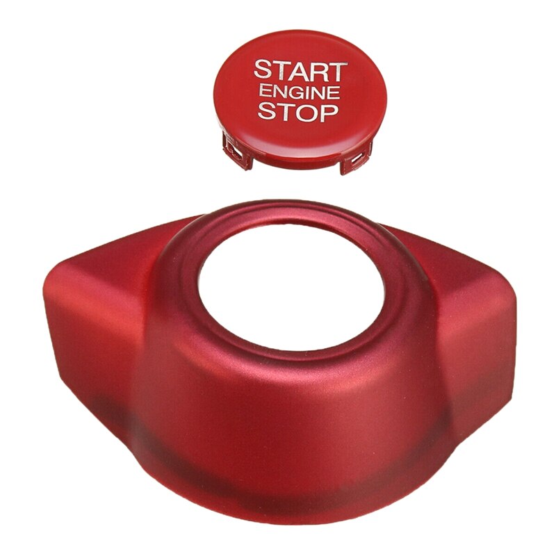 thumbnail image 2 of Red Engine Start Stop Button Cover – Replacement For BMW 3 Series E90 E92 E93 E60 X5 2 of 5