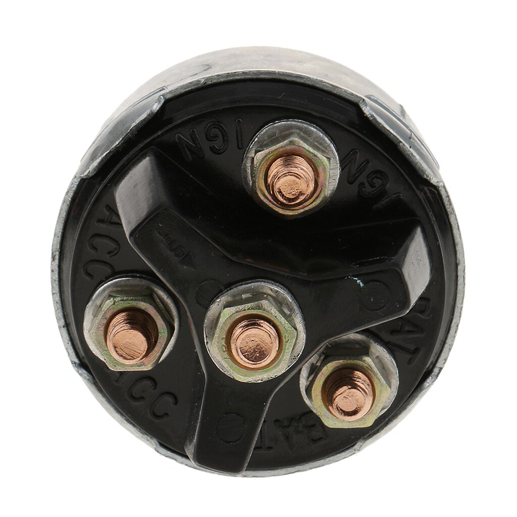 Universal Ignition Key Switch Lock Flush Mount 2-Key 3 Position OFF ON Start for Tractor Forklift Tuning Car Truck Bus Tools