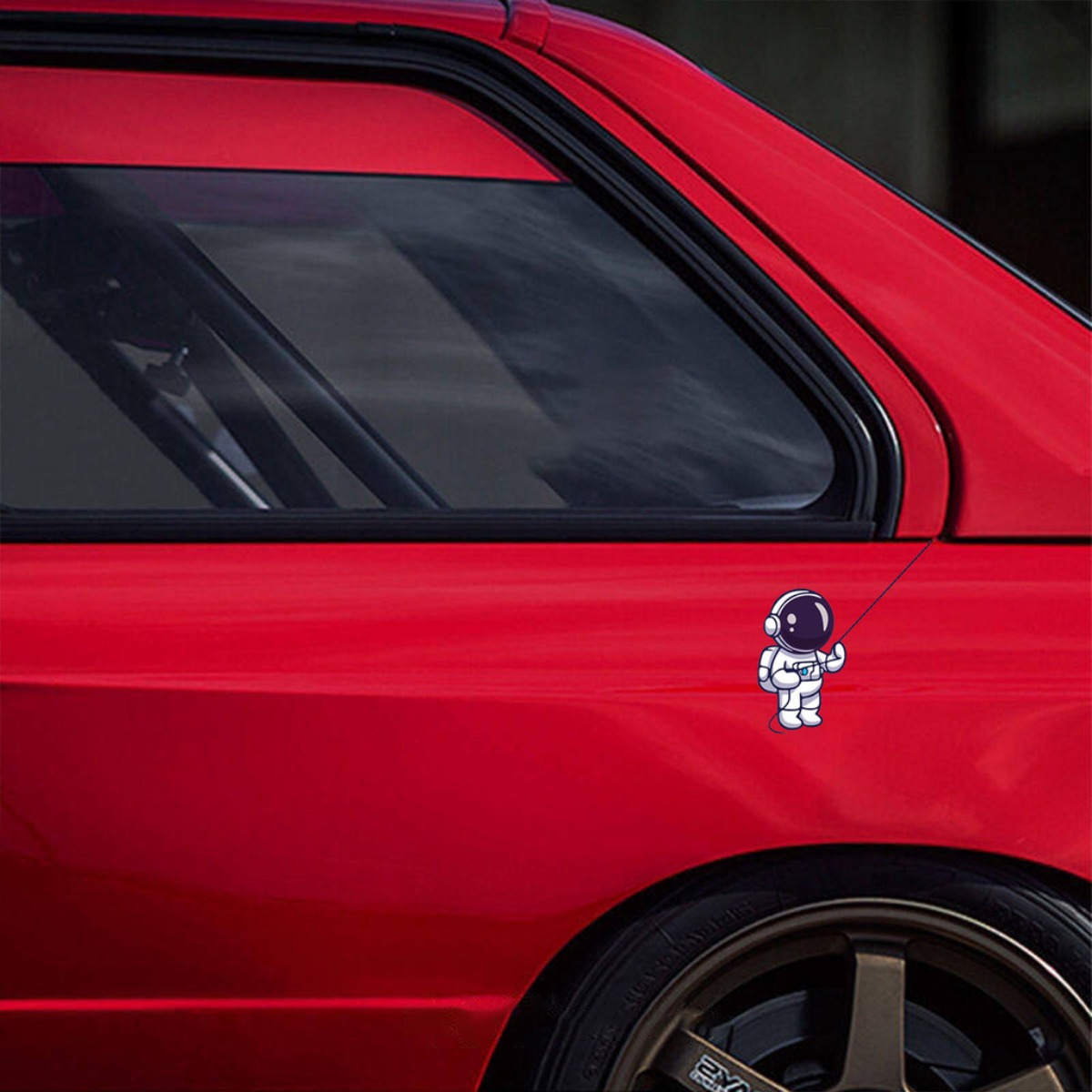 Astronaut Reflective Car Stickers Decor accesorios Motorcycle Scooter Body Window Windshield Fuel Tank Cover Rear Tail Decals