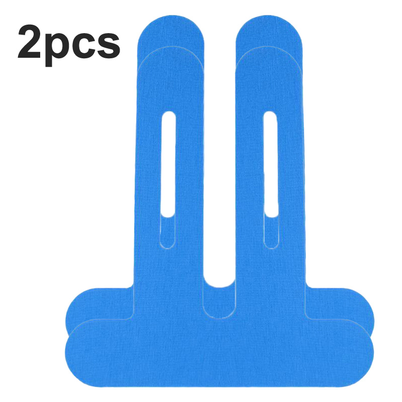 2 tiras precortadas de cinta de kinesiología: soporte de rodilla impermeable para deportes, gimnasio y recuperación, cinta atlética sin látex: Azul