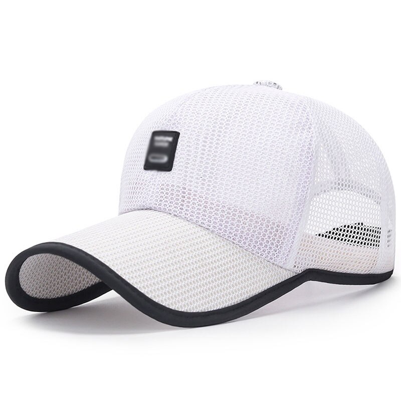 Damska solidna letnia czapka z daszkiem Snapback szybkoschnąca regulowana siatka oddychająca słońce moda Streetwear czapka dopasowana czapka biodro hopowa