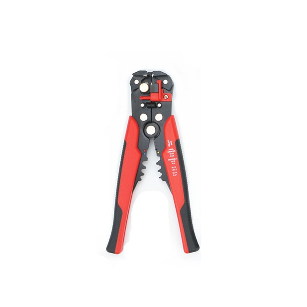 Multifunctional Automatic Wire Stripper Cable Stripping Toosl Crimping Pliers Terminal 8 Inch Electrician Wire Pulling Pliers: Red