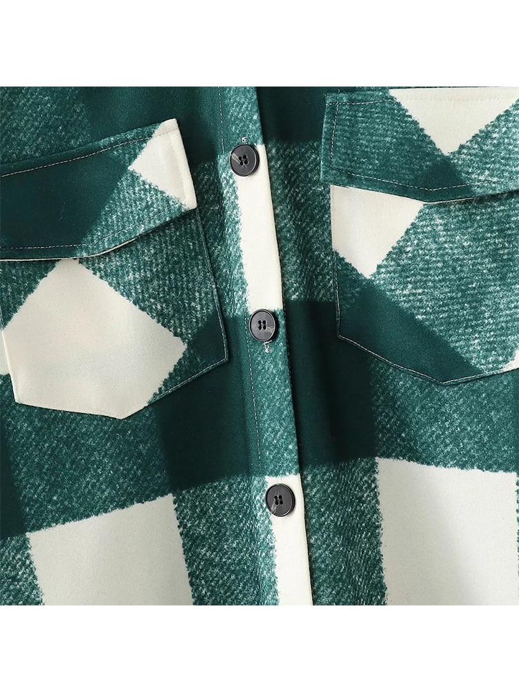 Women Oversized Coat Long Checked Casual Chic Women Jackets Long windbreaker Outfits