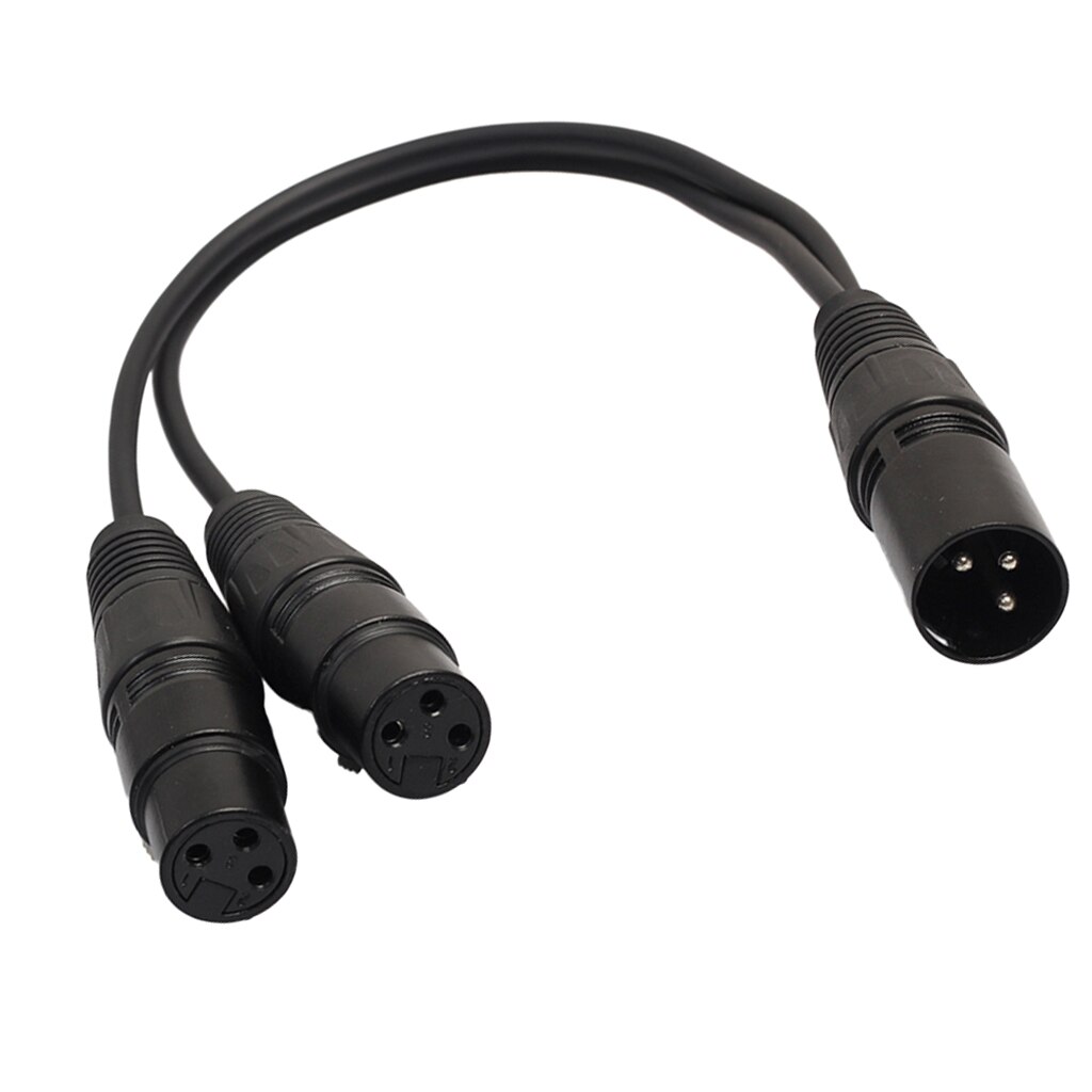 Audio Patch Y Cable Cords - XLR Male to Dual XLR Female Cables - Y-Cable Cord