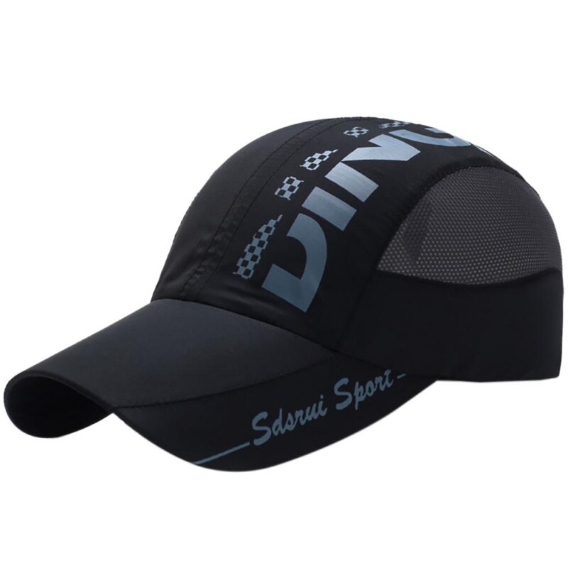 Quick Dry Summer Baseball Caps With Shining Fabric Hat For Men Women Casual Fall hat: Black