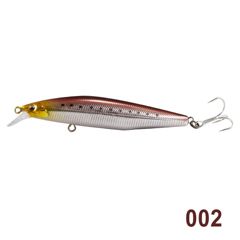 hunthouse fishing lure marine gang slow floating minnow suspending swimbait seabass trout hard bait wobber: 002