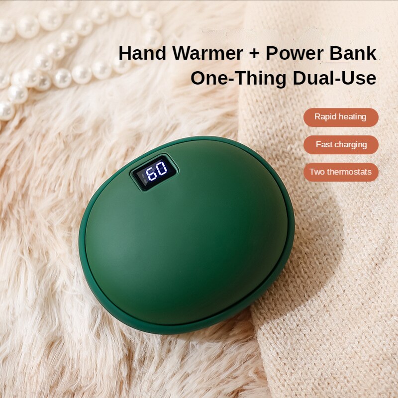 USB Power Bank Two-in-one Portable, Rechargeable Explosion-proof Temperature Control Digital Hand Warmer