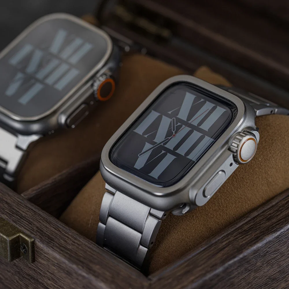 Metalen Bumper Case Voor Apple Horloge 46mm 45mm 44mm Protector Frame Cover Voor iWatch Serie 10 9 8 7 6 5 SE Veranderen Naar Ultra 2 49mm