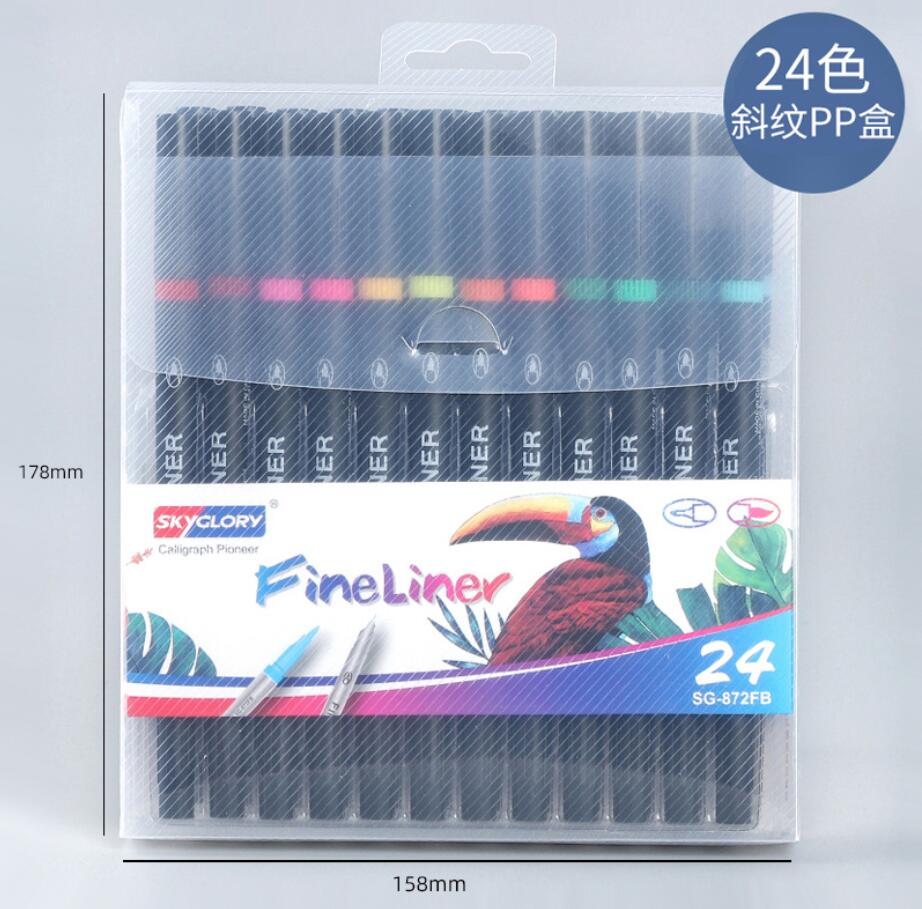 Painting Art Markers Brush Supplies School Student Drawing Washing Graffiti Pen: 24 Colors