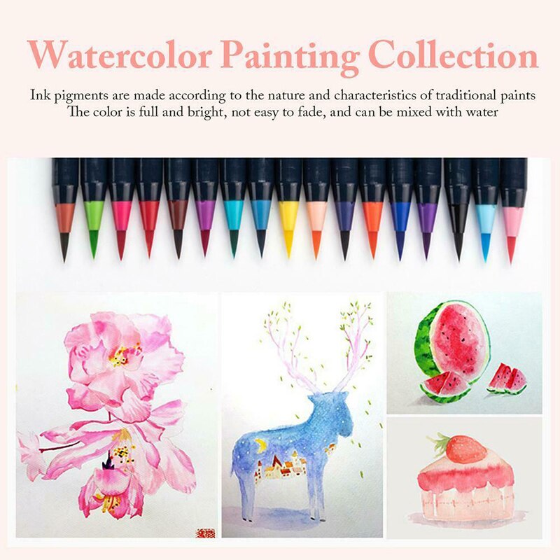 20/24/48 Color doble punta cepillo de plumas agua marcadores arte pintura Set de pluma de acuarela para la escuela TP899