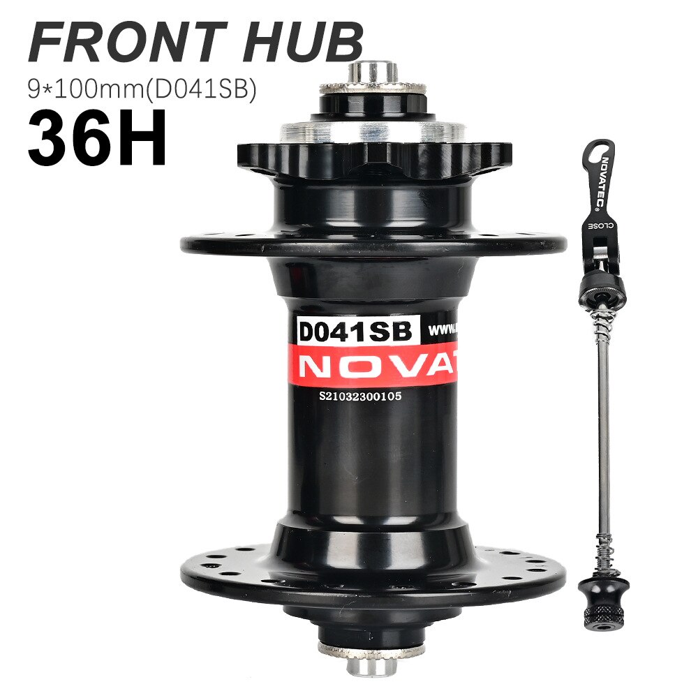 NOVATEC D041SB/D042SB piasta rowerowa mtb piasta 28H/32H/36H hamulec tarczowy 4 łożysko 8-11S QR/THRU piasta łożyska części rowerowe: czarny 36H F QR