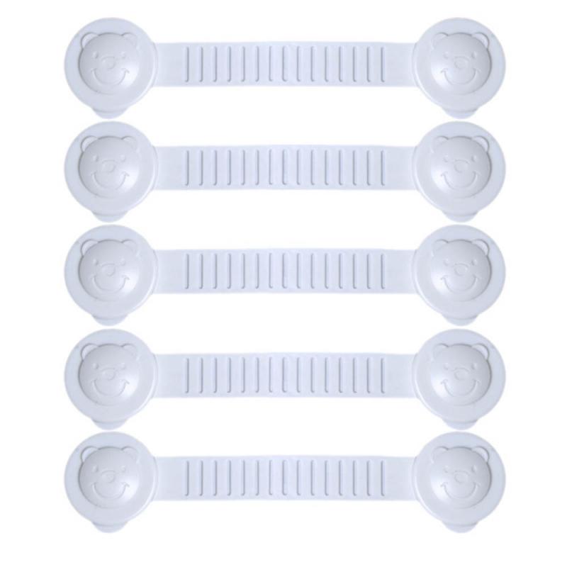 Child Lock Drawer Door Cabinet Cupboard Toilet Safety Locks Adjustable Lock Infant Cabinet Locks & Straps: white1pcs