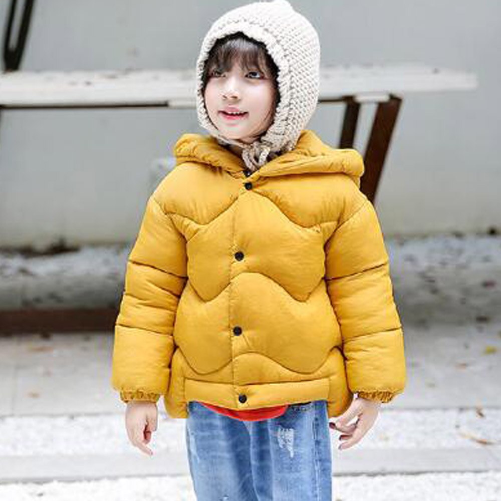 Meisje Jas Kinderkleding Snowwear Parka Dikke Katoenen Gewatteerde Winterjas Voor Winter Jongens Jas 3 Te 7 Jaar Oud: Yellow / 5T
